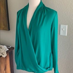 Kelly green wrap top. Like new! Worn once.